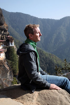 meditating in Bhutan